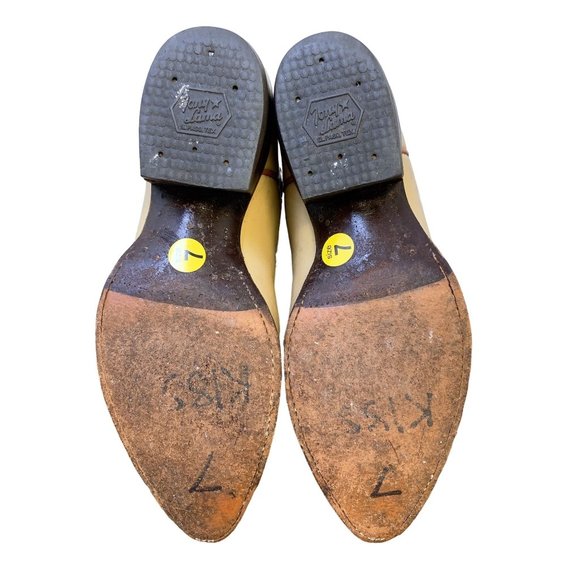 *Tony Lama Brown & Cream Western Boots Size 7 - Picture 4 of 4